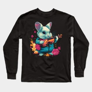 Chinchilla Playing Violin Long Sleeve T-Shirt